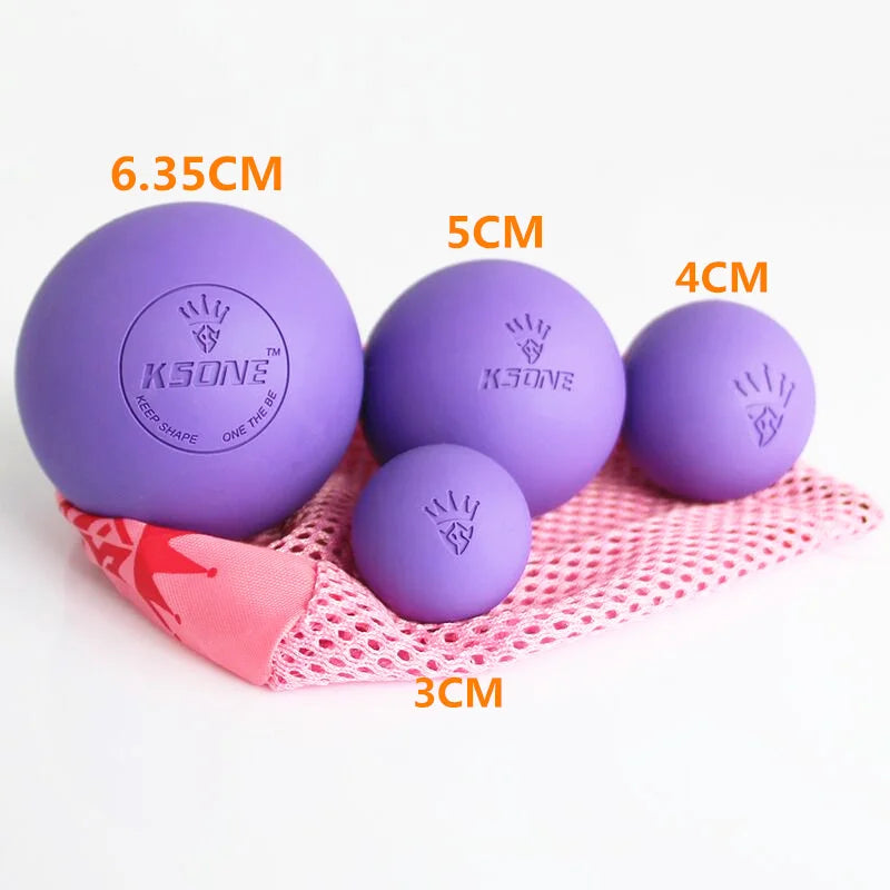 Rubber Fascia Massage Ball Yoga Fitness Muscle Relaxation Pain Relief Lacrosse Massage Ball Portable Physiotherapy Ball