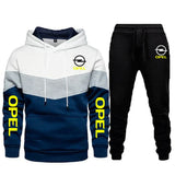 Men's Hoodie Pants Sports Suit OPEL Logo Print Casual Fleece High Quality Unisex Sportswear Jogging Suit Men's 2PCS Set