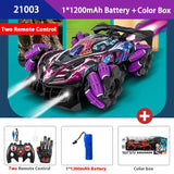 WLtoys F1 Drift RC Car With Led Lights Music 2.4G Glove Gesture Radio Remote Control Spray Stunt Car 4WD Electric Children Toys