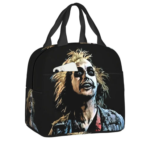 Beetlejuice Sandworm Insulated Lunch Bag for Women Portable Tim Burton Horror Movie Cooler Thermal Lunch Box Work Picnic Bags