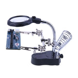 Welding Magnifying Glass with LED Light 3.5X-12X lens Auxiliary Clip Loupe Desktop Magnifier Third Hand Soldering Repair Tool