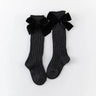 Baby Girls Knee High Socks Kids Cotton Big Bow Socks Solid Leg Warmers Princess Girls Toddler Soft Long Socks For Children