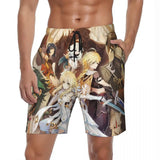 Genshin Impact Board Shorts Summer Anime Print Running Beach Short Pants Men Breathable Classic Custom Large Size Beach Trunks