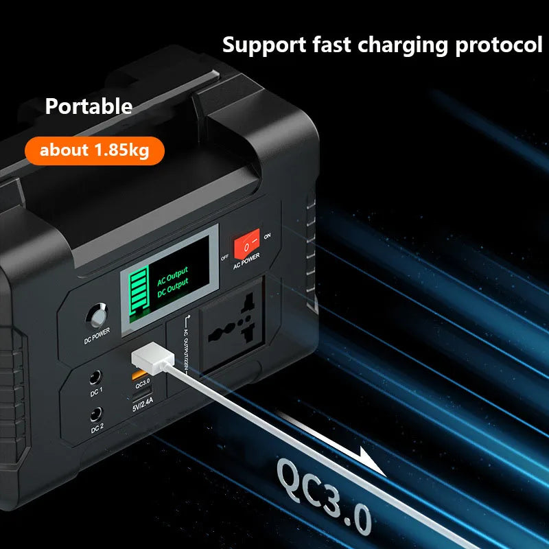 200W Solar Generator Solar Battery Charger 220V 110V 40800mAh Portable Solar Power Station 151wh Energy Power Supply for Outdoor