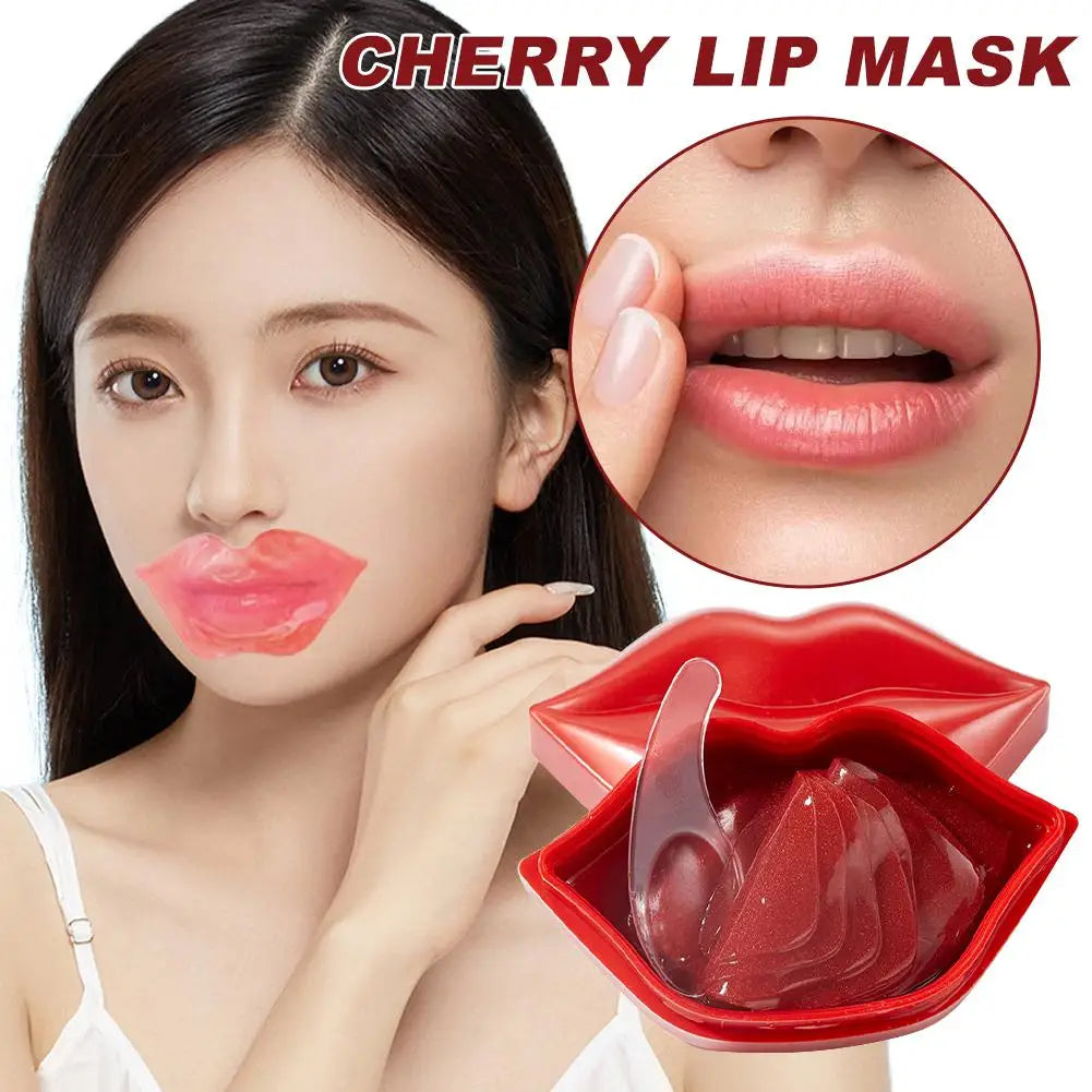 20Pcs Red Collagen Lip Mask Crystal Lip Pads For Moisturizing Anti-Wrinkle Anti-Aging Firms And Hydrates Lips Skin Care Dry Lips