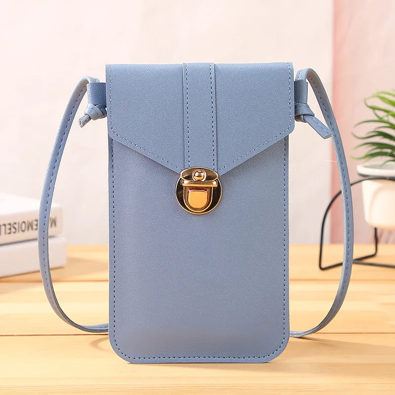 2023 Bag for Women Phone Shoulder Bag Touch Screen Cell Phone Purse PU Leather Crossbody Bag Handbag Card Holder Messenger Bag