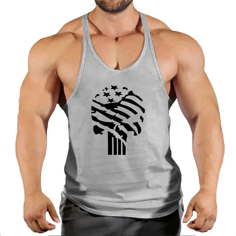 2021 Gym clothing cotton singlets Men's Undershirt bodybuilding tank top men fitness shirt muscle guys sleeveless vest Tank tops