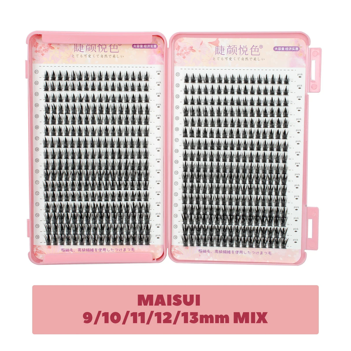 Fake Eyelashes 320 Clusters Individual Lashes Mixed Length Eyelash Book Soft Natural Look Fox Eye Korean Cute Makeup Eyelashes