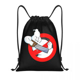 Ghost Buster Logo Drawstring Bags Women Men Portable Sports Gym Sackpack Supernatural Comedy Film Training Backpacks