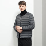 Men's Liner Duck Down Jacket O-neck Variable V-neck 2023 New Men Winter Keep Warm Collarless Ultralight Quilted Puffer Coat