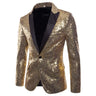 European and American Performance Dresses Gold Sequins Men's Suits Korean Nightclub Host Emcee Jacket European Size Blazer 2022