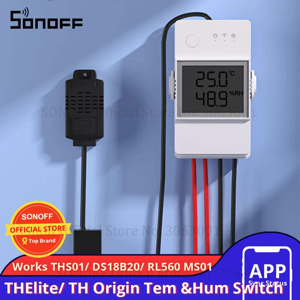 Sonoff TH16 Smart Wifi Switch Monitoring Temperature Humidity Wifi Smart Switch Home Automation Kit Works With Alexa Google Home