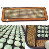 Jade Massager Thermal Cushion Leopard Design Heated Seat Sofa Tourmaline Negative Ion Cushion 50cmX150cm