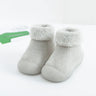 New Winter Baby Padded Toddler Shoes Baby Indoor Non-slip Soft Bottom Socks Shoes Thickened Warm High Tube