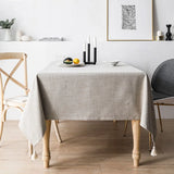 Cotton And Linen Tablecloth Waterproof And Anti-Scalding High-End Small Fresh Rectangular Coffee Table Tablecloth Table Mat