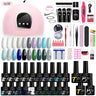 LILYCUTE Manicure Set For Quick Nail Extensions Gel Nail Polish With UV LED Nail Lamp Electric Nail Drill All For Nail Gel Tools