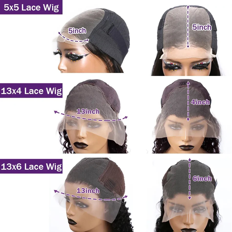 250% HD Transparent Body Wave Lace Front Wig Brazilian13x4 13x6 Lace Front Human Hair Wigs Pre Plucked For Women 5x5 Closure Wig