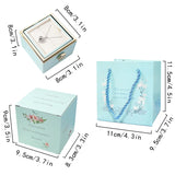 New Rotation Rose Jewelry Gift Box Valentine's Day Marriage Acrylic Ring Boxes Necklace Storage Rose Jewelry Display Rack