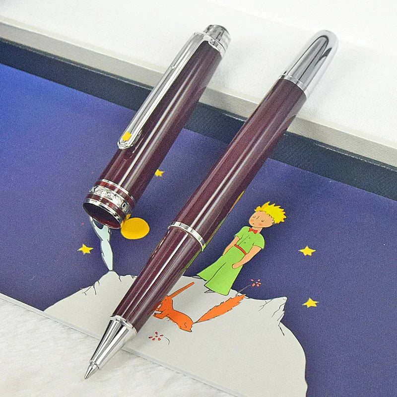 PPS Le Petit Prince 163 Dark Blue Rollerball Ballpoint Pen Luxury MB Stationery With Serial Number Little Prince + Leather Pouch