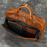 Newsbirds genuine leather men handbag business messenger shoulder 15.6 inch laptop computer hands male s for layer