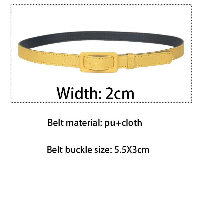 Width 2cm/4cm/6cm Women's Belt Fashion Casual Simple All-match Dress Corset Girdle Accessories Gothic Pu Cloth Waist Waistband