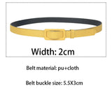 Width 2cm/4cm/6cm Women's Belt Fashion Casual Simple All-match Dress Corset Girdle Accessories Gothic Pu Cloth Waist Waistband