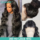 HD Transparent 360 Lace Frontal Wig 13x6 Body Wave Lace Front Human Hair Wigs For Women 32 34 Inch Brazilian 4x4 Closure Wig