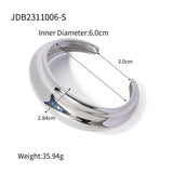 Uworld Minimalist Geometric Series Stainless Steel Glossy Concave-convex Open Bracelet Trendy Fashion Jewelry for Women Bijoux