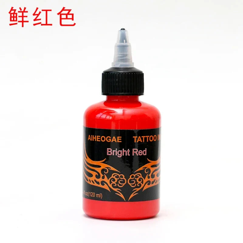 120ml Tattoo Ink Set Permanent Pigment Makeup Professional Ink Natural Plant for Body Art Paint Tattoo Tools Beauty Tattoo