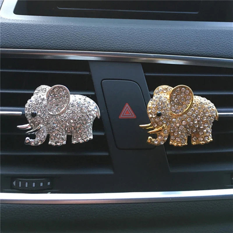 Car Accessories Aroma Vent Clip Car Smell Car Perfume Air freshener In Car Ornaments Diamond Elephant Auto Interior Decor