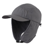 Connectyle Waterproof Mens Women Winter Hat Soft Fleece Lined Lightweight Earflaps Visor Hat Warm Outdoor Baseball Trapper Hat