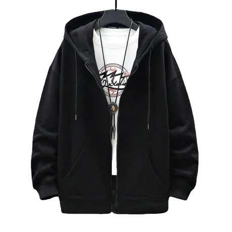 US Size Zip Up Hoodies Autumn Hooded Sweatshirts Men's Hoodie Cardigan Solid Color Classic Jacket Men Coat Men Clothing