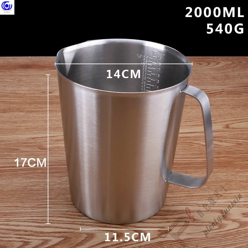 Cup Polishing 500ml Metal 2000ml 5 Sizes 1500ml Measuring Cups Jugs Coffeeware Teaware New Product