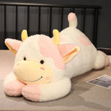 Hot 1pc 90cm/110cm Lovely Milk Cow Plush Toys Cartoon Stuffed Animal Cattle Dolls Sleeping Pillow For Baby Girls Birthday Gifts