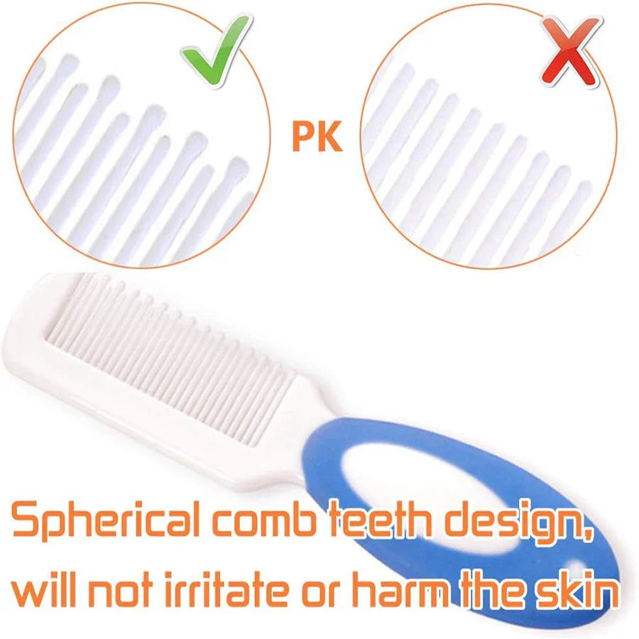 Baby Hair Brush Set for Newborn Toddlers Soft Bristles Cradle Cap Brush Gift Baby Care Accessories Infant Bathing Soft Comb