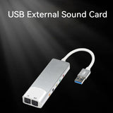 USB Sound Card Aluminium Alloy External Audio Converter AC-3 DTS Headphone Adapter Soundcard 7.1 5.1 Channel for Laptop Desktop