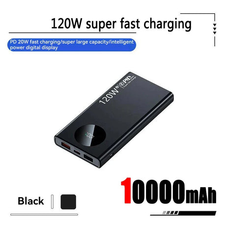 50000mAh Sufficient Capacity Power Bank 120W Super Fast Charging Phone Accessories Mobile Power External Battery For Iphone Hot