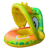 Infant Baby Float Swimming Seat Circle Inflatable Pool Swimming Ring Baby Water Seat with Sunshade Summer Beach Party Toys