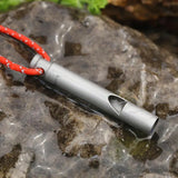 Titanium Whistle Emergency Survival Safety Whistles With Lanyard Outdoor Camping Training Titanium Whistle For Sports Adventure