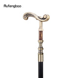 Golden Flower Single Joint Walking Stick with Hidden Plate Self Defense Fashion Cane Plate Cosplay Crosier Stick 93cm