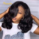 Super Double Drawn Glueless Wig Human Hair Ready To Go Loose Deep 250% High Density Bob 13x4 HD Transparent Lace Frontal Wigs