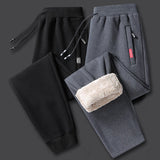 Men's Winter Lambswool Warm Cotton Sweatpants Men's Outdoor Leisure Thickened Jogging Drawstring Pants High Quality Pants Men