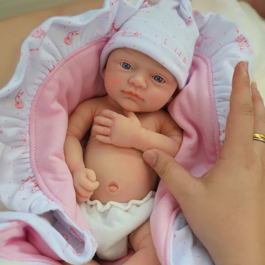 12"  Micro Preemie Full Body Silicone Baby Doll Boy "Toby" & Girl "Luna" Lifelike Reborn Doll Surprice Children Anti-Stress