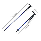 Telescopic Trekking Pole Outdoor Telescopic Hiking Sticks Walking Stick With Multi-Function Scale For Backpacking Climbing And