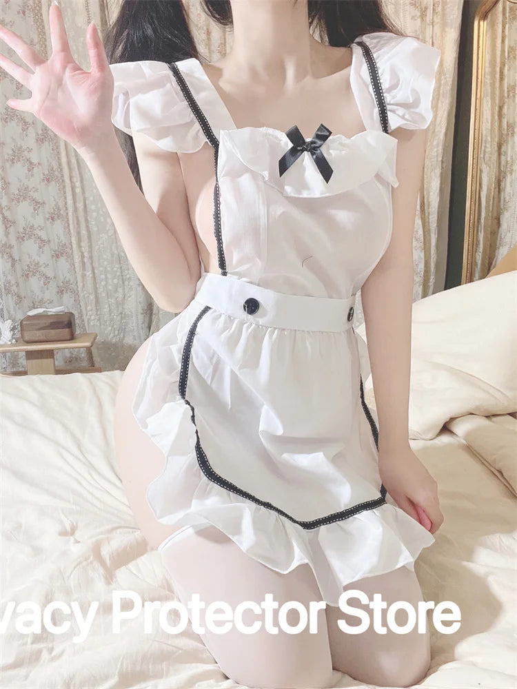 Sexy Lingerie School Student Uniform Role Play Costume Women Cute Mini Skirt Tight Blouse Set Porn College Girl Cosplay Anime