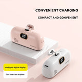 10000mAh Wireless Power Bank Mini Capsule Capsule Fast Charging Mobile Power Supply Emergency External Battery For Type-c iPhone