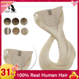 Full Shine Ponytail Human Hair 70g/80g Machine Made Remy Ponytails Extensions for White Women Human Hair Ponytail