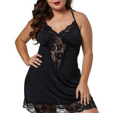 Plus Size Sexy Club Basis Dress for Women 2023 Large Size Lace Camisole Pajamas Short Mini Skirt Sleepwear Female Clothing