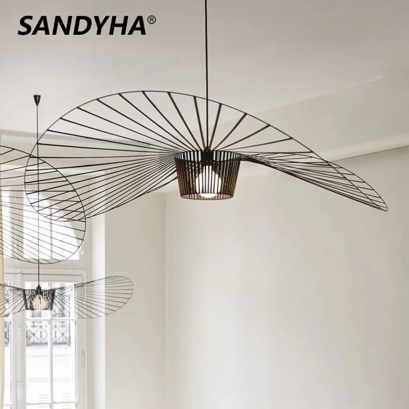 SANDYHA Modern Nordic Hats Pendant Lights Industrial Home Desin Ceiling Lamp Living Dining Room Restaurant Hanging  Fixtures