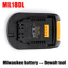 BS18DL MIL18DL Battery Adapter Converter for Makita/Bosch/Milwaukee 18V Li-ion Battery Convert to For Dewalt 18V 20V Power Tools